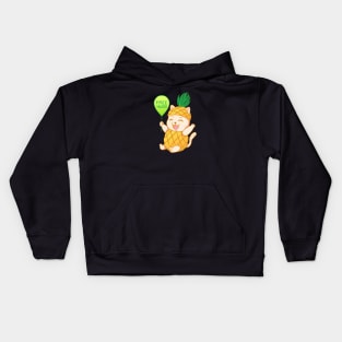 Fruit Cat : Pineapple Free Hugs Kids Hoodie